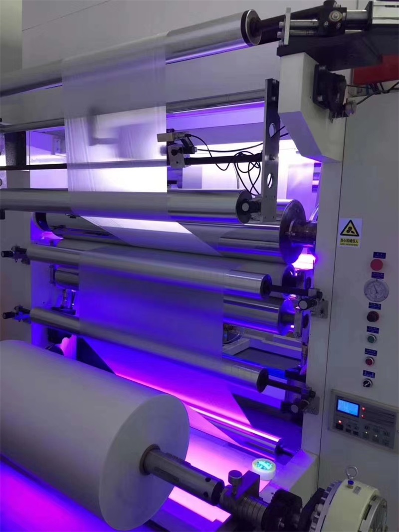 On site use of thin film UV curing